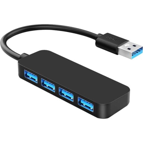 USB 3.0 Hub 4-Port Ultra Slim Portable USB Splitter Adapter for Laptop PC High Speed USB 3.0 Hub Expander Computer Accessories