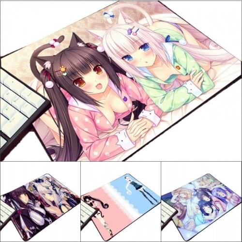 Mairuige ACG Animation Game Lovely Girls Chocola Nekopara Mouse Pad Hot Anime Games Pattern So Cute Anime Girls Cat Pc Table Mat