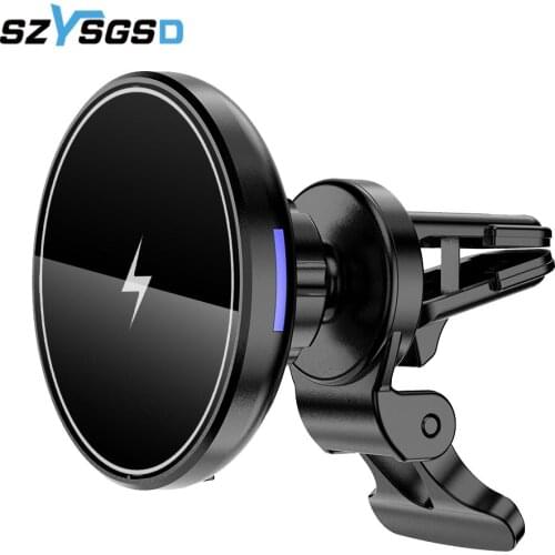 15W Magnetic Wireless Charger Car Wireless Chargers for magnet iphone 12 12 pro mini Smart Phone Holder Fast Charging Station