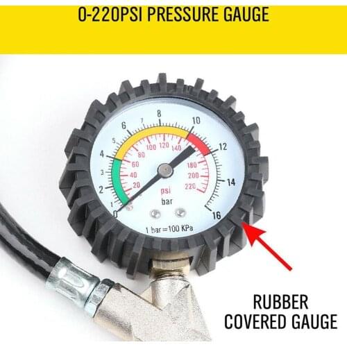 Auto Tire Pressure Gauge For Car Motorcycle SUV Inflator Durable Pressure Tools Gun For Air Type Compressor Repair Pumps Ti