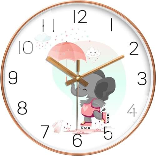 Cute Creative Wall Clock Livingroom Simple Digital Kids Bedroom Silent Wall Clock Quartz Modern Zegar Scienny Home Decor DL60WC