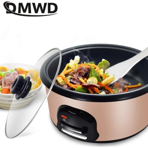 DMWD 2.8L Multifunction Electric Cooker Crepe Pancake Maker Mini Skillet Non-stick Food Steamer Frying Boiling Stewing Pot