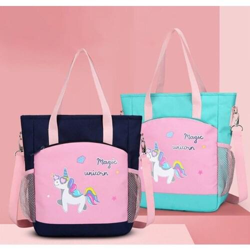 Student Multifunctional Oxford Storage Bags Large Capacity Tuition bag Cartoon Unicorn Cute Animals Cat Rabbit School Tote Bag