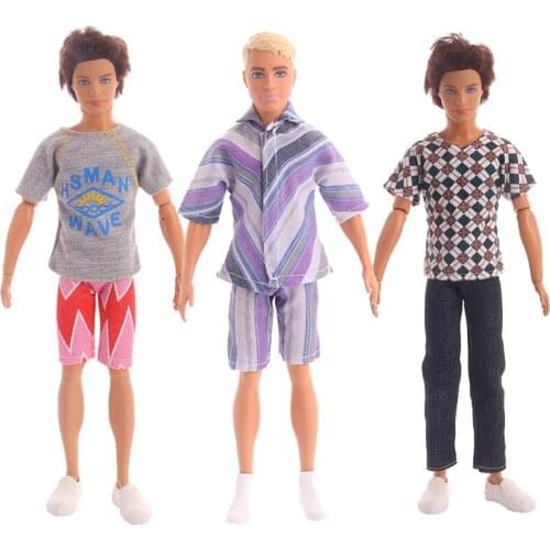 Ken Boyfriend Home Leisure Style Handmade Set Clothes For 1/6babi(11.8inch)BJD Doll Accessories Play House Dressing Up Kids Toys