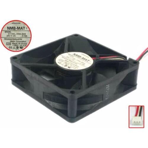 NMB-MAT 3110KL-05W-B69 C09 DC 24V 0.18A 80x80x25mm Server Cooling Fan