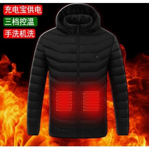 New intelligent heating cotton padded jacket with USB charging and heating