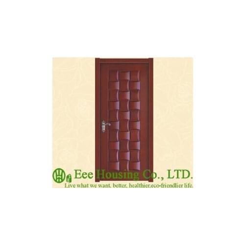 40mm thickness Timber veneer door for residential villa, Swing type door, inward & outward opening entry door, MDF Timber door