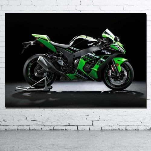 Kawasaki Ninja Motorcycle Superbike Wallpaper Picture Printed Wall Art Poster Canvas Cloth Decorative paintings