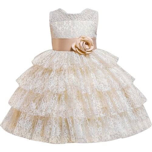 4-11Y Flower Girls Wedding Dress For Girls Elegant Lace Princess Dress Kids Dresses Children Evening Party Ball Gown dress