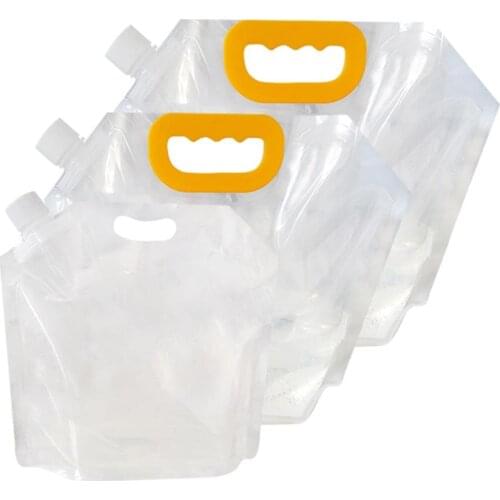 Norbi Plastic Drink Bags with Lid Drink Pouches for Adults Kids Reusable Liquor Bag Concealable Alcohol Flask for Cold Hot Drink