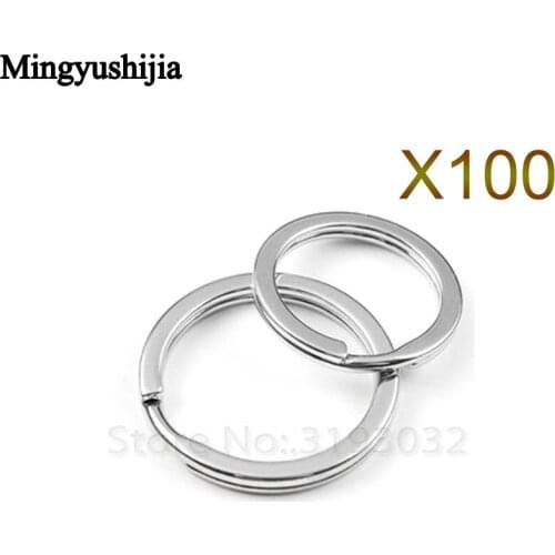 Split Ring EDC Key Holder DIY Outer Diameter Flat Key Rings Key Chain Picking Parts Unisex Keyring Keyfob Bag Keychain Accessory