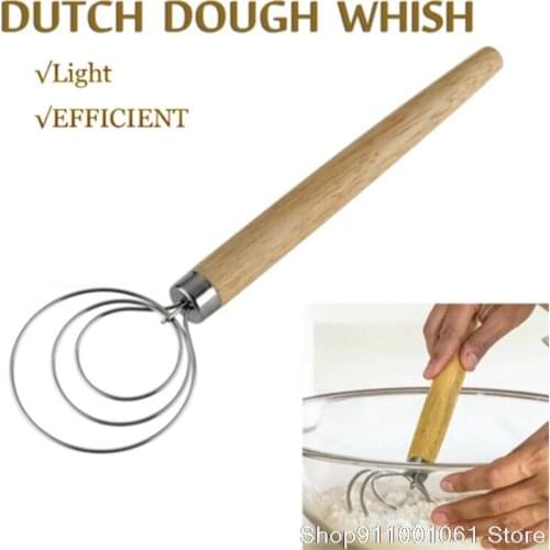 Handle Flour Coil Mixer Style Bread Dough Whisk Pastry Pizza Mixer Hook Flour Mixing Kitchen Accessories