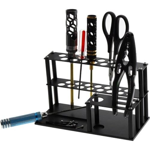 Aluminum Alloy Tool Storage Rack Screwdriver Tools Bracket Scissors Pliers Knife Storage Holder Tool Socket for RC Model DIY