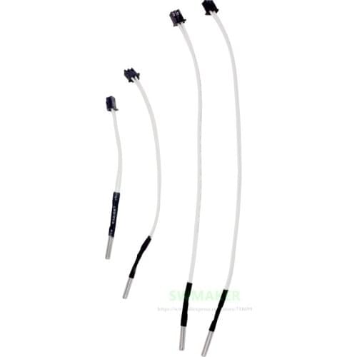 1pcs 100mm/150mm/200mm/210 HT-NTC100K Thermistor Temperature Sensor for High Temperature Filament 350 Degrees 3D Printer Parts