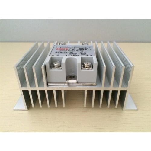 Solid State Relay SSR-25DA SSR-40DA Input 3-32VDC Output 24-380VAC + M Type Heat Sink