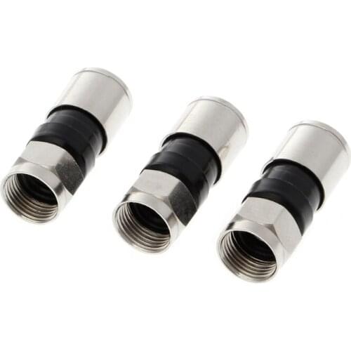 10 Pcs RG6 F Type Compression 2.7cm Snap Seal Plug Connector For Sky Satellite Virgin Cable