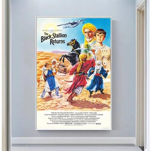 V0925 The Black Stallion Returns (2) Vintage Classic Movie Wall Silk Cloth HD Poster Art Home Decoration Gift