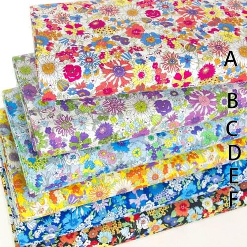 Half-Meter Japanese Kokka Light weight Cotton Fabric DIY Patchwork Fabrics Daisy Flower