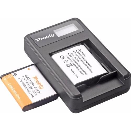 Probty 2x BP-70A BP70A Batteries + charger for Samsung ST90 ST150F ST700 ST6500 SL50 SL600 SL630 WB30F WB35F WB50F ES70 ES80
