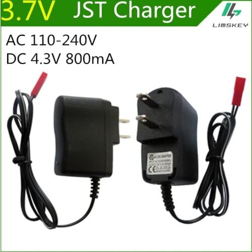 3.7V 800 mA JST Plug Charger Units For 1S Lipo battery charger For MJXRC X400 X500 X800 toy RC Toys AC 110-220V DC 4.3v 800mAh