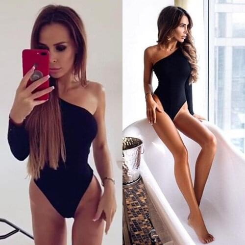 Summer 2021 Fashion Sexy Jumpsuit Womens Off Shoulder Bodysuit Stretch Jumpsuit One Shoulder Bodysuit Sexy Slim Fit Bodysuit