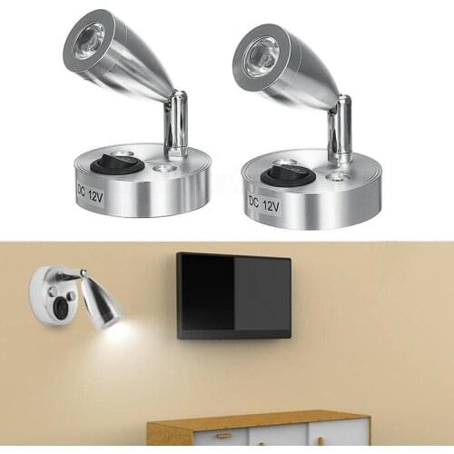 1pcs 12v Camper Caravan Led Spot Light Caravan Accessories Switch Bedside Camper Caravan Van Boat Interior Details Car Lamps Dc