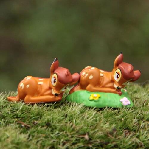 1pcs Random Kids Anime Toy Cute Mini Grass Bambi Microscopic Bonsai Action Figure Ornament Micro Landscape Model Lovely Gifts