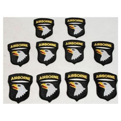 10 PCS US ARMY 101ST AIRBORNE DIVISION PARATROOPER SHOULDER JACKET PATCH Military Store