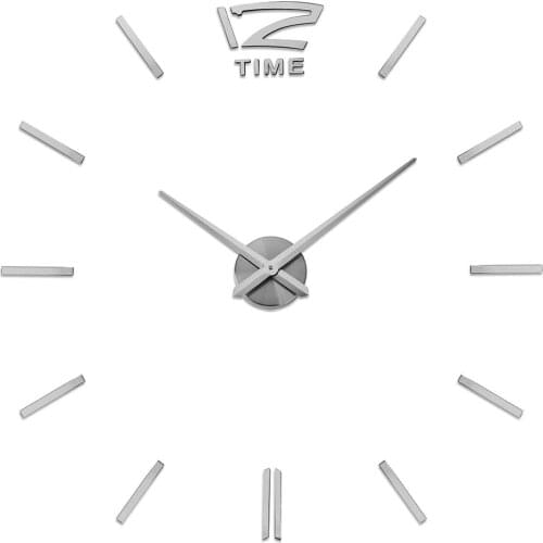 47inch Large 3D Wall Clock Modern Design Digital Wall Clock Kitchen Clock Wall Watch Horloge Mirror Stickers For Home Decoration