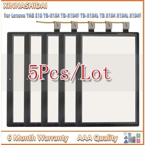 5pcs/lot For Lenovo TAB E10 TB-X104 TB-X104F TB-X104L TB X104 X104L X104F Dispaly Touch Screen Digitizer Glass 100% Wroked