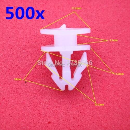500PCS White Nylon Door buckle clip Case For BMW E46 E39 E90 E36 E60 Peugeot 207 For Audi A4 B5 B6 B8 A6 C5 A3 A5 Q5 Q7