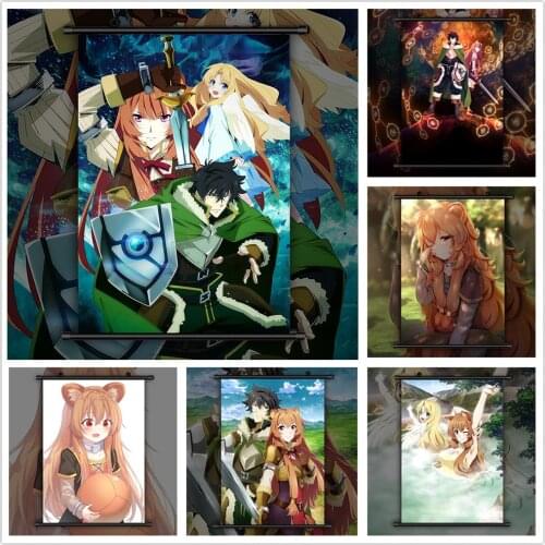 Tate no Yuusha no Nariagari Anime manga wall Poster Scroll