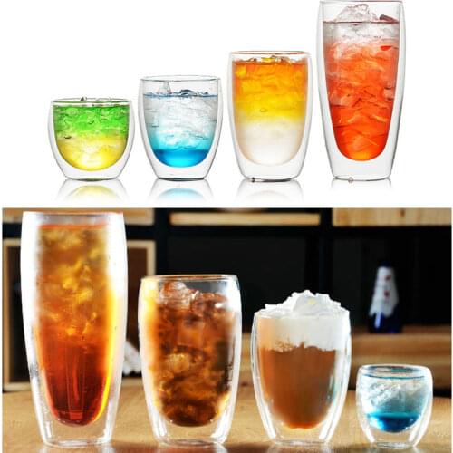 Denmark Bodum Double Wall Wine Glass Cocktail Cup Bar Cafe Tea Coffee Ice Cream Milk Dessert Tumbler Cold Isolation Bicchieri