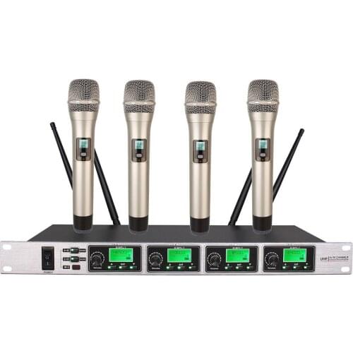 Bolymic Professional 4 Handheld Microphone Wireless System 4 channels Vocal Microphone Mikrofon
