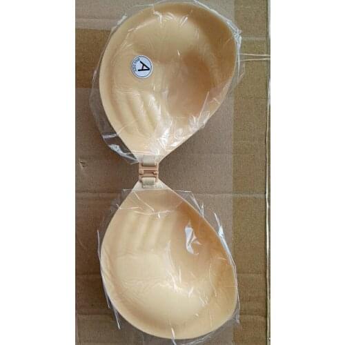 2018 bra 3cm Thick Sexy Padded BraPush Up Women Open Bra Without Straps Bra Self Adhesive Palm Shaped Black and Beige