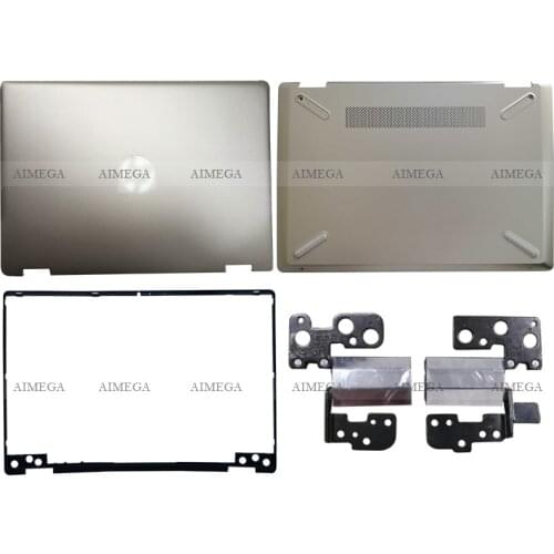 For HP Pavilion X360 14-DH 14-DH003TU L52880-001 Gold Laptop LCD Back Cover/Front Bezel/Hinges/Bottom Case