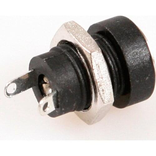 Fixmee 10pcs Panel Mount DC Socket Charger Power Jack Plug 2 pin 2.1*5.5MM DC Power Supply Jack Socket Female Connector