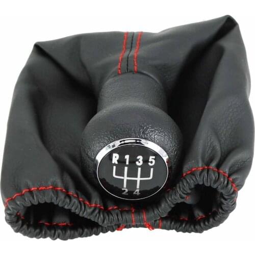 5 Speed Car Gear Shift Knob With Boot Red Line For VW Golf Jetta 3 MK3 Vento 1991 1992 1993 1994 1995 1996 1997 1998