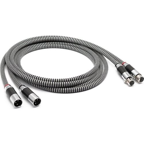 Hi End Silver Plated Audio Cable 2 RCA Male to 2 XLR HIFI Plug 3 Pin Male Audiophile Cable