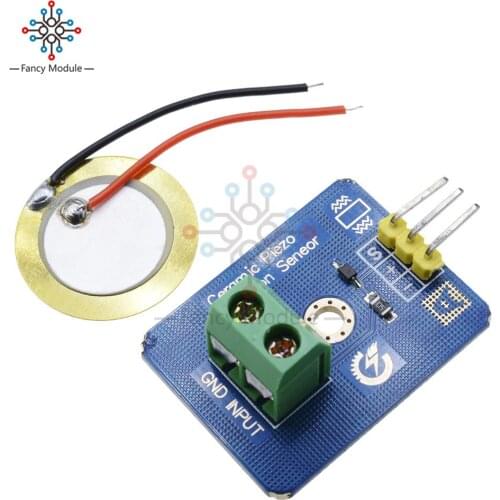Ceramic Piezo Vibration Sensor Analog Output Electronic Components Supplies Sensors for Arduino Compatible with UNO R3 Module