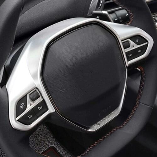 ABS Matte For Peugeot 508 Allure SW GT 2019 Car Steering Wheel switch button Decoration Cover Trim Car Interior Accessories