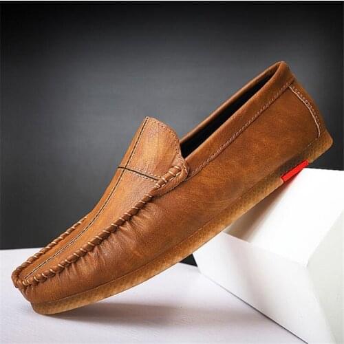 Men Casual Shoes Slip On Mens Loafers Comfortable Moccasins Fashion Boat Shoes Male Driving Shoes Man Footwear Plus Size 38-48