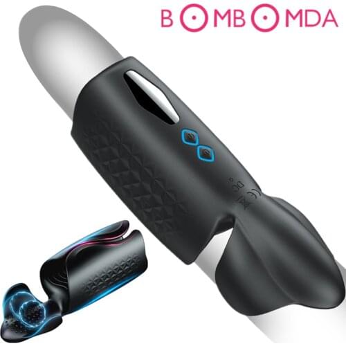 Male Masturbator Penis Vibrator Adult Sex Toy for Men Climax Delay Stimulate Glans Vibration Lock Sperm Scrotal Bound Massager