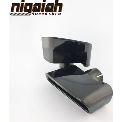 F10 Black Chroming Car Exhaust Pipe Muffler Tip For BMW 5 Series F18 F10 2012 2013 2014 304 Stainless Steel