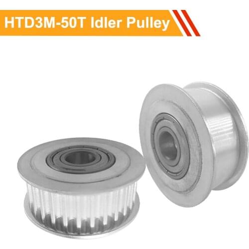 3M 50T Tension Belt Idler Pulley with/without Teeth 11mm/16mm Belt Width Idler Pulley 5/6/8/10/12/15mm Bore Gear Belt Pulley
