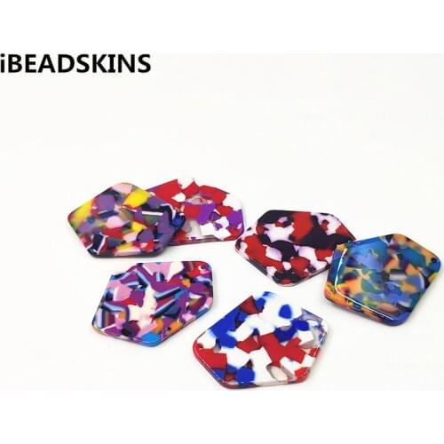 New arrival! 50pcs/lot 37x28mm acetic acid irregular-shape charm for earrings accessories,Earring parts,jewelry making DIY