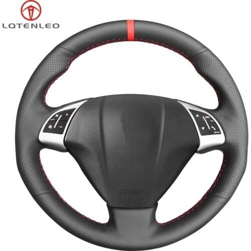 LQTENLEO Black Artificial Leather Steering Wheel Cover For Fiat Linea Qubo Doblo 2007-2019 Opel Combo Vauxhall Combo 2012-2017