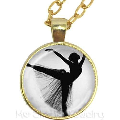 Elegant Ballet Dancing Necklace Irish Dance Gymnastics Dancer Ballerina Pendants Fashion ART jewelry For Women Girls Gifts
