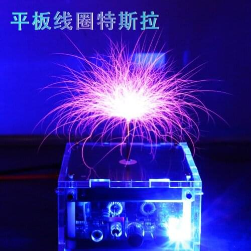Flat coil Tesla Music Tesla coil High voltage discharge equipment Experimental toys Artificial lightning