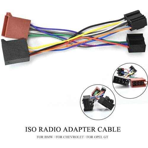 12-106 ISO Radio Adapter for BMW for CHEVROLET for OPEL GT Wiring Harness Connector Lead Loom Cable Plug